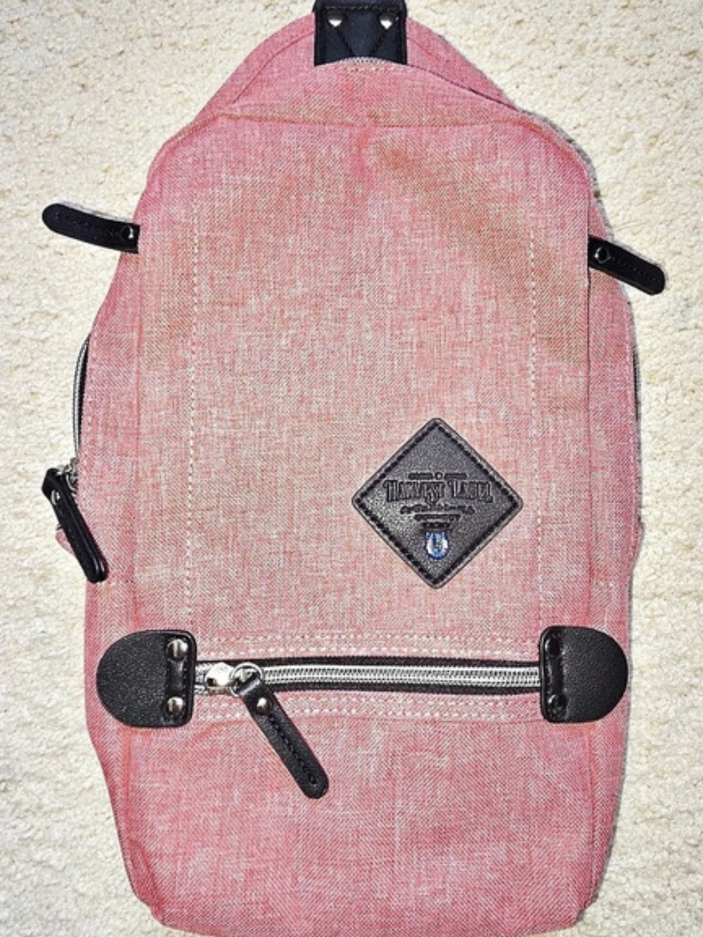 Harvest Label Sling Pack Pink & Black Backpack